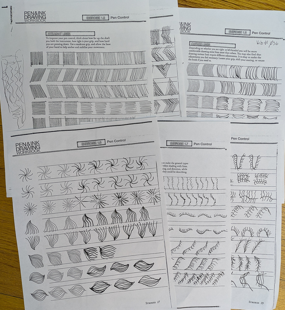 The completed lesson pages